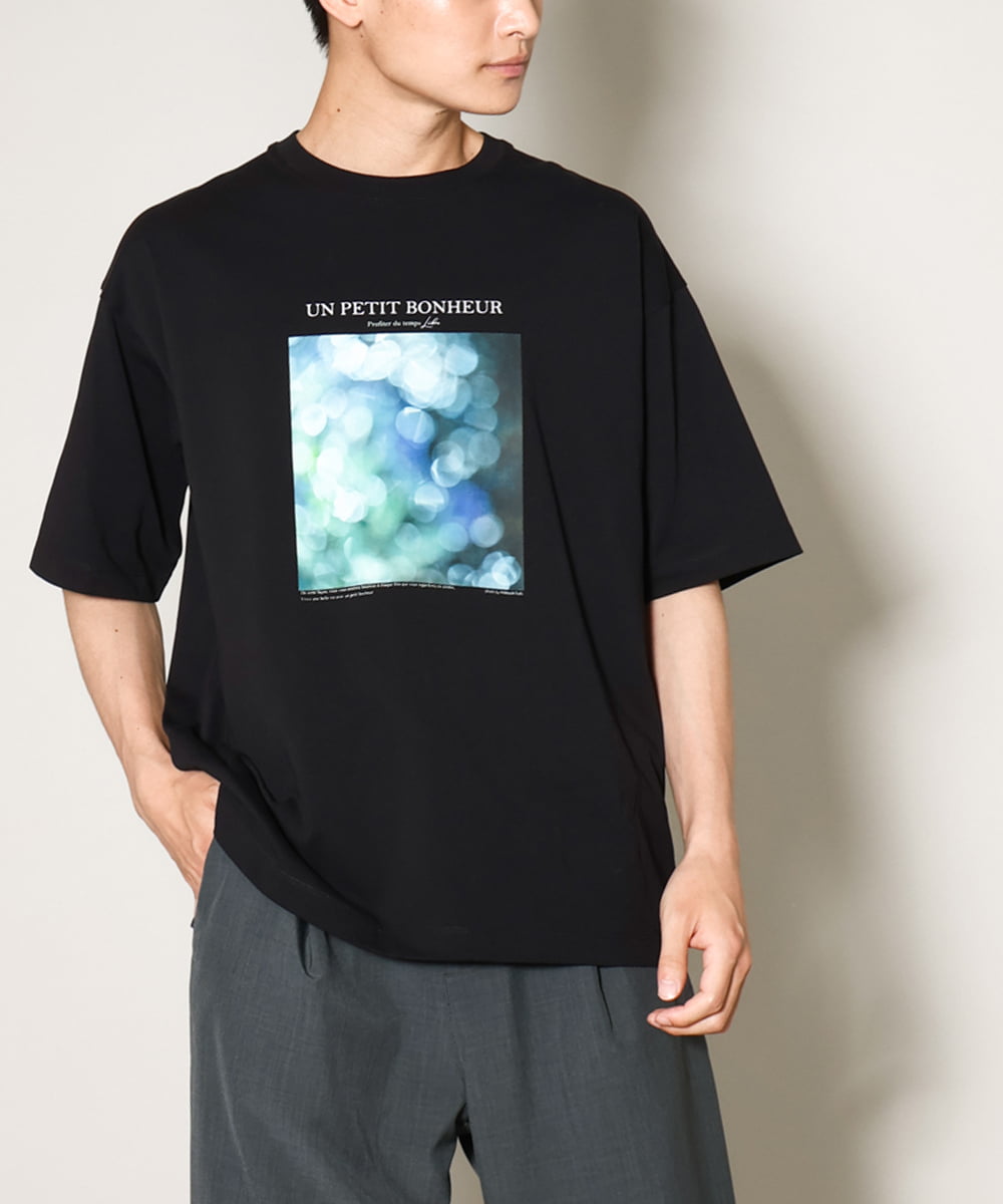 HIDEYUKI SUTO×a.v.vコラボ】フォトプリントワイドシルエットTシャツ 