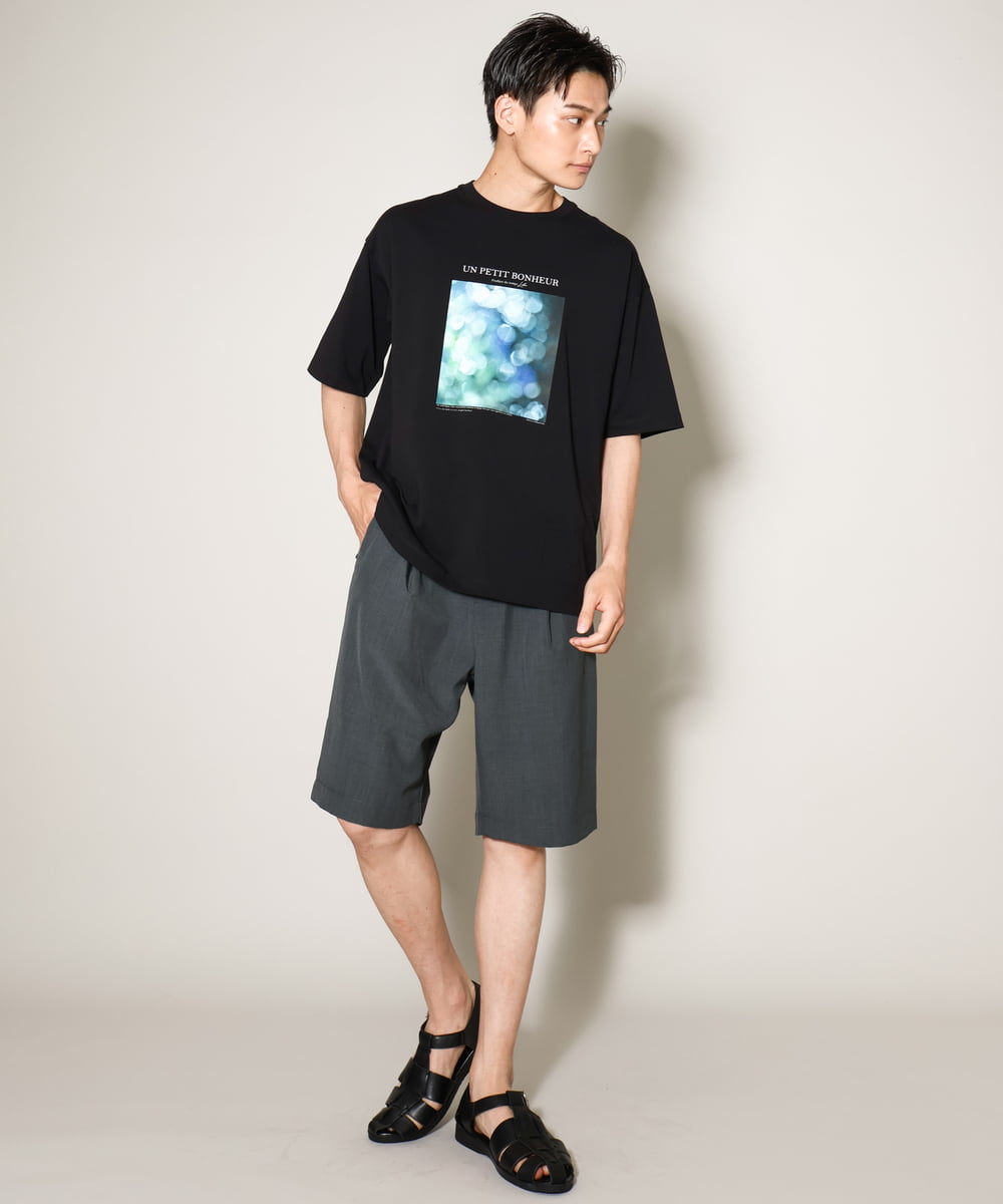 HIDEYUKI SUTO×a.v.vコラボ】フォトプリントワイドシルエットTシャツ 