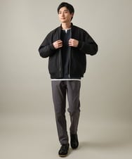 KHKJV05044 a.v.v MEN(アー・ヴェ・ヴェ) 【きれいめで楽チン】キーネックフェイクレイヤードセミワイドカットソー ネイビー