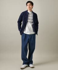 KHKJV14034 a.v.v MEN(アー・ヴェ・ヴェ) 【大人のロゴT】ビッグロゴワイドシルエットロングTシャツ ホワイト