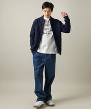 KHKJV14034 a.v.v MEN(アー・ヴェ・ヴェ) 【大人のロゴT】ビッグロゴワイドシルエットロングTシャツ ホワイト