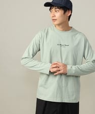 KHKJV29029 a.v.v MEN(アー・ヴェ・ヴェ) 【ユニセックス】ミニロゴセミワイドシルエットロングTシャツ ライトグリーン