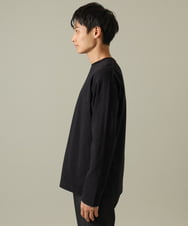 KHKJV29029 a.v.v MEN(アー・ヴェ・ヴェ) 【秋の新作】ミニロゴセミワイドシルエットロングTシャツ ホワイト