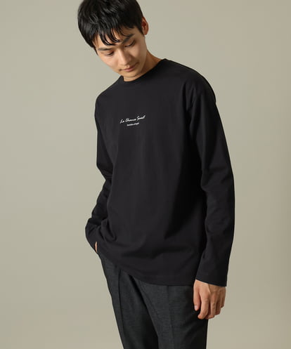 KHKJV29029 a.v.v MEN 【秋の新作】ミニロゴセミワイドシルエットロングTシャツ