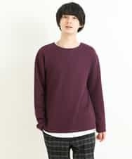 KHKLP51044 a.v.v MEN(アー・ヴェ・ヴェ) 【2SET/S-XXL】カットソー付きアゼダブルフェイスプルオーバー オレンジ