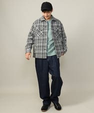 KHLKV10069 a.v.v MEN(アー・ヴェ・ヴェ) 【美シルエット】デニムワンタックワイドパンツ 15.8OZ ネイビー