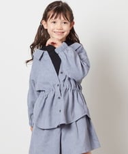 KJBJX30039 a.v.v KIDS(アー・ヴェ・ヴェ) [160]シャツレイヤードトップス ダークグレー