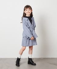 KJBJX30039 a.v.v KIDS(アー・ヴェ・ヴェ) [160]シャツレイヤードトップス ダークグレー