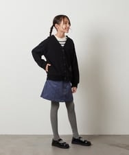 KJCKS43029 a.v.v KIDS(アー・ヴェ・ヴェ) [130]ワッペン付き裏毛カーディガン ライトグレー