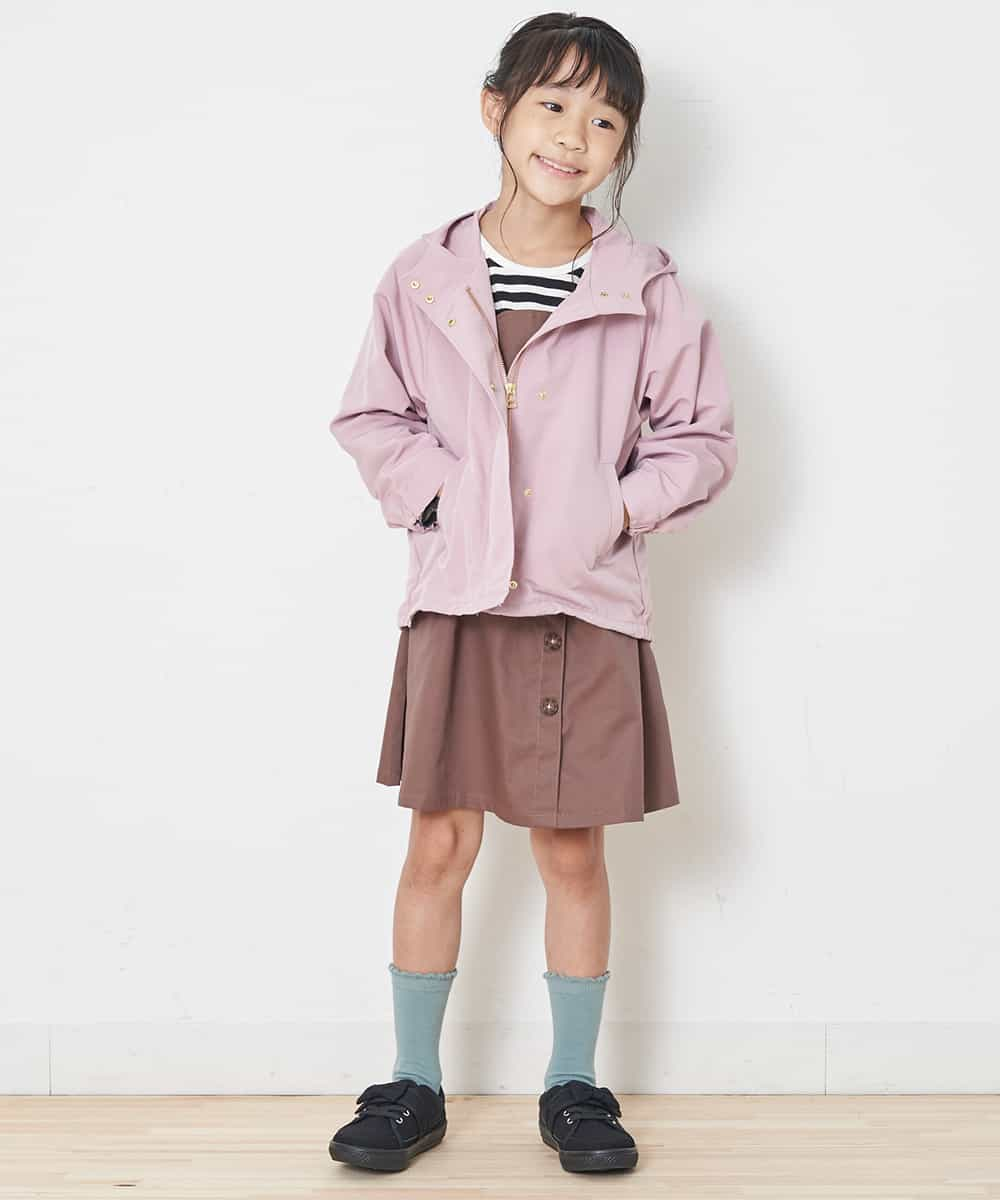 KJEJK04034 a.v.v KIDS(アー・ヴェ・ヴェ) [140-150]アシメフロントデザインドッキングワンピース ネイビー