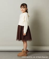 KJELS80039 a.v.v KIDS(アー・ヴェ・ヴェ) [100-140]【すみっコぐらし】チュールドッキングワンピース アイボリー