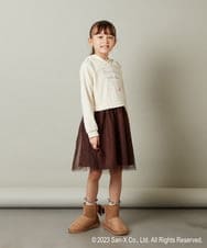 KJELS80039 a.v.v KIDS(アー・ヴェ・ヴェ) [100-140]【すみっコぐらし】チュールドッキングワンピース アイボリー