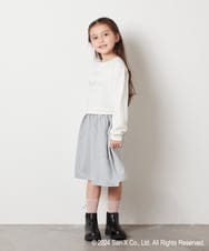 KJELV80044 a.v.v KIDS(アー・ヴェ・ヴェ) [100-140]【すみっコぐらし】ドッキングワンピース アイボリー