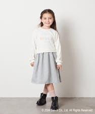 KJELV80044 a.v.v KIDS(アー・ヴェ・ヴェ) [100-140]【すみっコぐらし】ドッキングワンピース アイボリー