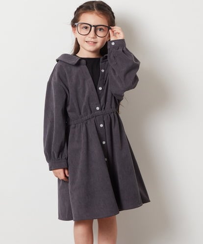 KJELW65055 a.v.v KIDS [140-150]レイヤードシャツワンピース