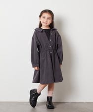 KJELW65055 a.v.v KIDS(アー・ヴェ・ヴェ) [140-150]レイヤードシャツワンピース ダークグレー