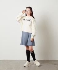 KJFAV71039 a.v.v KIDS(アー・ヴェ・ヴェ) [140-160]ロゴ刺繍ニット アイボリー