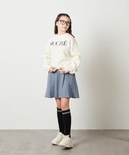 KJFAV71039 a.v.v KIDS(アー・ヴェ・ヴェ) [140-160]ロゴ刺繍ニット アイボリー