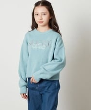 KJFAV71039 a.v.v KIDS(アー・ヴェ・ヴェ) [140-160]ロゴ刺繍ニット アイボリー