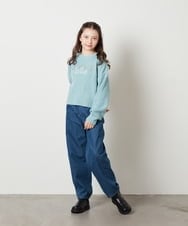 KJFAV71039 a.v.v KIDS(アー・ヴェ・ヴェ) [140-160]ロゴ刺繍ニット アイボリー