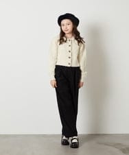 KJFAV73044 a.v.v KIDS(アー・ヴェ・ヴェ) [100-130]襟付きニットカーディガン アイボリー