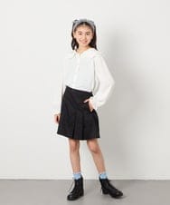 KJHFA23034 a.v.v KIDS(アー・ヴェ・ヴェ) [120-130]インパン付きタックプリーツスカート ブルー