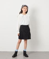 KJHFA23034 a.v.v KIDS(アー・ヴェ・ヴェ) [120-130]インパン付きタックプリーツスカート ブルー