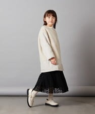 KJHLU60039 a.v.v KIDS(アー・ヴェ・ヴェ) [160]チュールロングスカート アイボリー