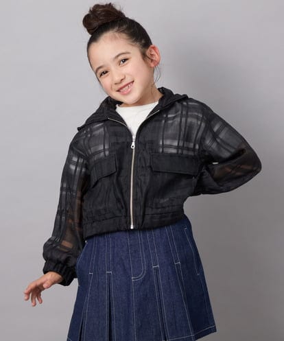 KJJFA40049 a.v.v KIDS [120-130]シアーチェックブルゾン