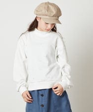 KJKAV75029 a.v.v KIDS(アー・ヴェ・ヴェ) [100-130]ショート丈ビジュートレーナー アイボリー