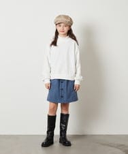 KJKAV75029 a.v.v KIDS(アー・ヴェ・ヴェ) [100-130]ショート丈ビジュートレーナー アイボリー