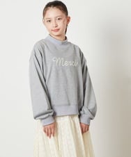 KJKAV75029 a.v.v KIDS(アー・ヴェ・ヴェ) [100-130]ショート丈ビジュートレーナー アイボリー