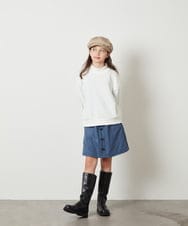 KJKAV75029 a.v.v KIDS(アー・ヴェ・ヴェ) [100-130]ショート丈ビジュートレーナー アイボリー