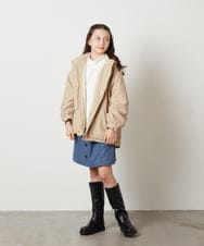 KJKAV75029 a.v.v KIDS(アー・ヴェ・ヴェ) [100-130]ショート丈ビジュートレーナー アイボリー