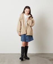 KJKAV75029 a.v.v KIDS(アー・ヴェ・ヴェ) [100-130]ショート丈ビジュートレーナー アイボリー