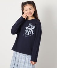 KJKEA20021 a.v.v KIDS(アー・ヴェ・ヴェ) [100-130]モチーフプリントロンT ラベンダー