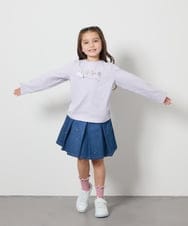 KJKEA20021 a.v.v KIDS(アー・ヴェ・ヴェ) [100-130]モチーフプリントロンT ラベンダー