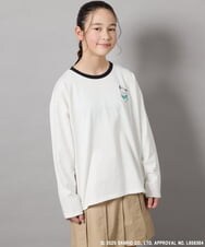 KJKEB83039 a.v.v KIDS(アー・ヴェ・ヴェ) [140-150]【ポチャッコ】リンガーT ホワイト