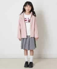 KJKEQ32024 a.v.v KIDS(アー・ヴェ・ヴェ) [140-150]【長袖人気No.1/毛玉になりにくい】トゥインクルスパンコール長袖Tシャツ ネイビー