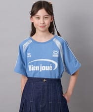 KJKFA41034 a.v.v KIDS(アー・ヴェ・ヴェ) [130]レースキリカエゲーミングＴシャツ ブルー