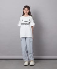 KJKFA41034 a.v.v KIDS(アー・ヴェ・ヴェ) [130]レースキリカエゲーミングＴシャツ ブルー