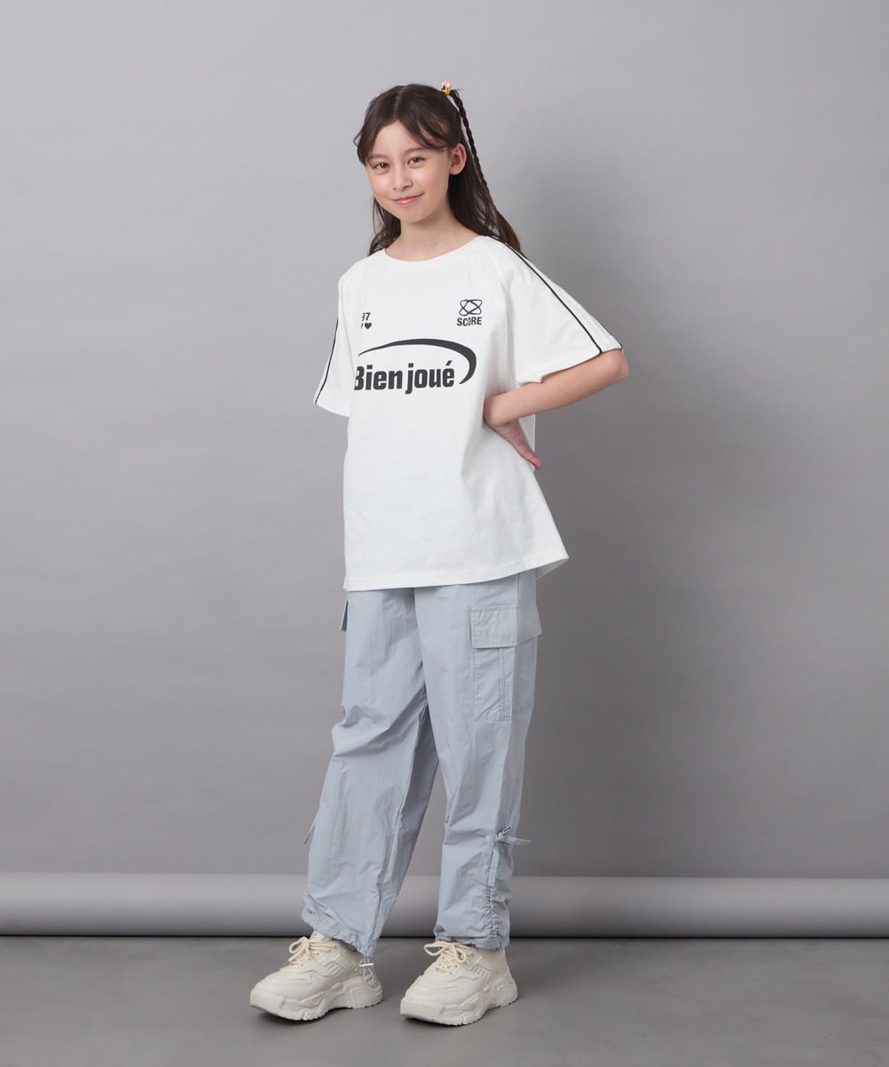 KJKFA41034 a.v.v KIDS(アー・ヴェ・ヴェ) [130]レースキリカエゲーミングＴシャツ ブルー