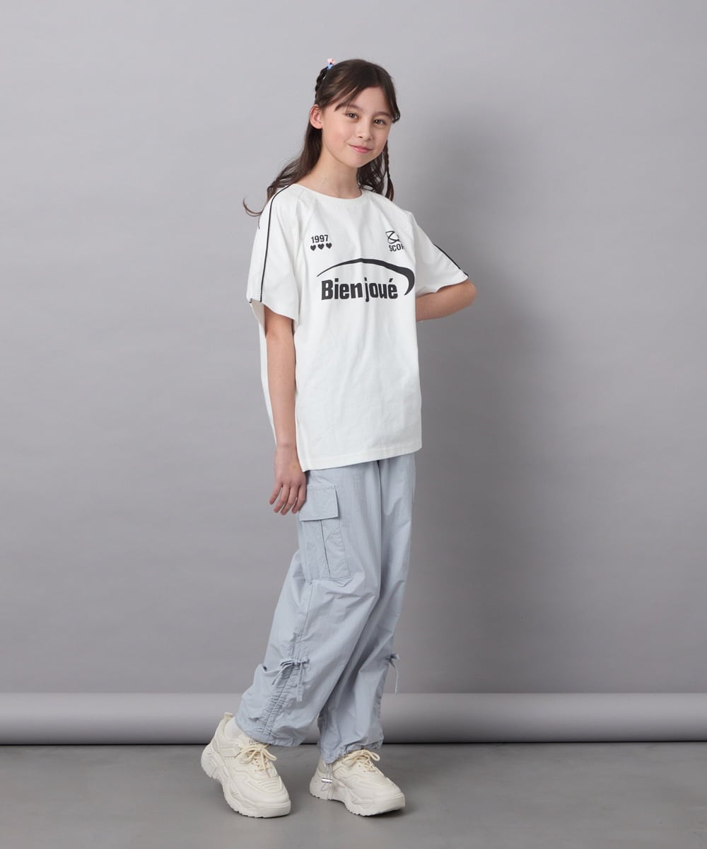 KJKFA41034 a.v.v KIDS(アー・ヴェ・ヴェ) [130]レースキリカエゲーミングＴシャツ ブルー