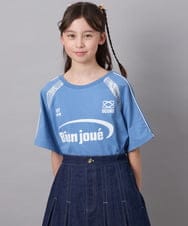 KJKFA41034 a.v.v KIDS(アー・ヴェ・ヴェ) [130]レースキリカエゲーミングＴシャツ ブルー