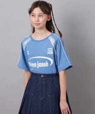 KJKFA41034 a.v.v KIDS(アー・ヴェ・ヴェ) [130]レースキリカエゲーミングＴシャツ ブルー