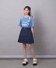 KJKFA41034 a.v.v KIDS(アー・ヴェ・ヴェ) [130]レースキリカエゲーミングＴシャツ ブルー