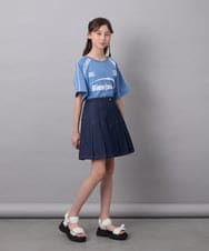 KJKFA41034 a.v.v KIDS(アー・ヴェ・ヴェ) [130]レースキリカエゲーミングＴシャツ ブルー