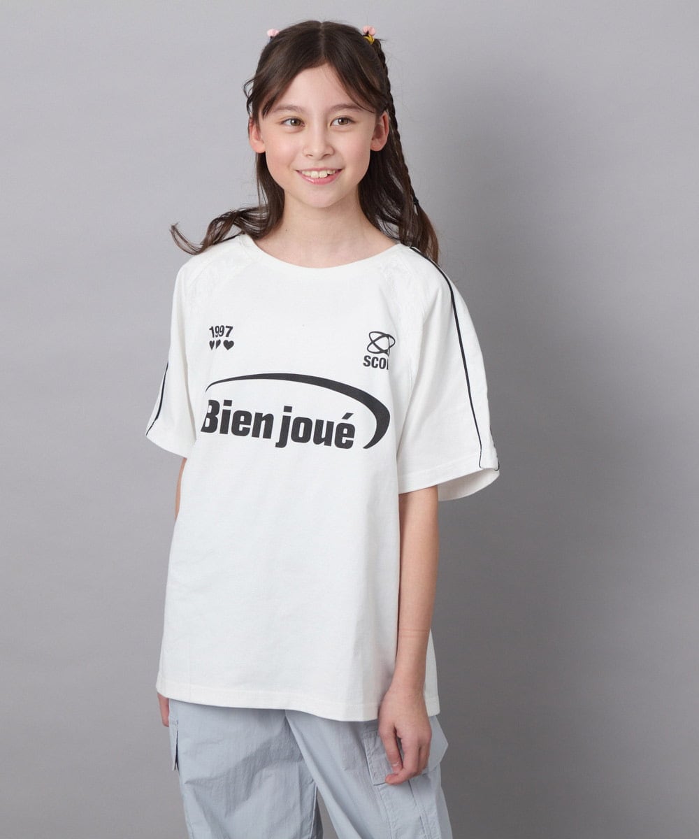 KJKFB41034 a.v.v KIDS(アー・ヴェ・ヴェ) [140-150]レースキリカエゲーミングＴシャツ ブルー