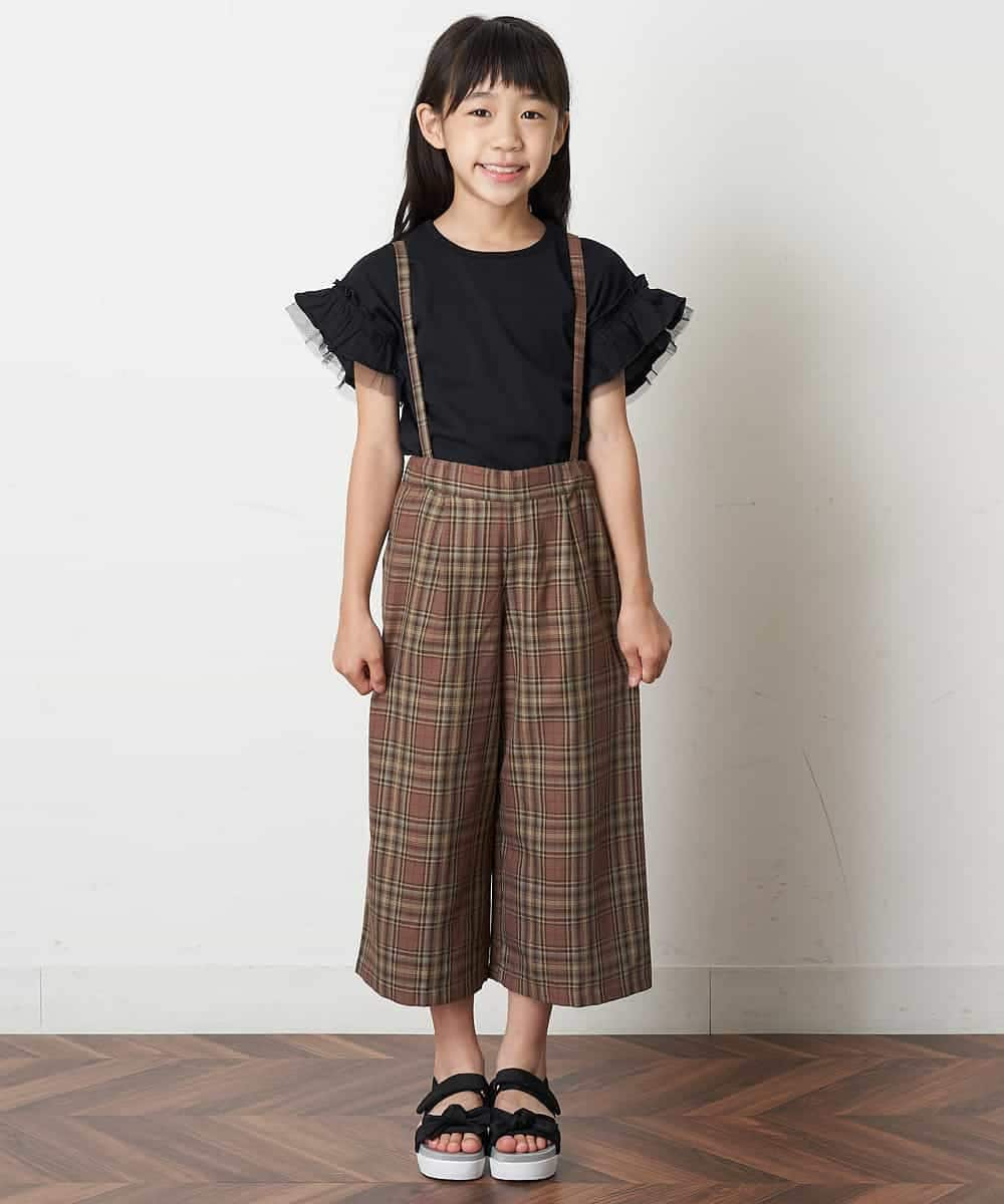 KJKFM33014 a.v.v KIDS(アー・ヴェ・ヴェ) [100-130]【プチプラ】フリルスリーブＴシャツ[WEB限定サイズ] ピンク