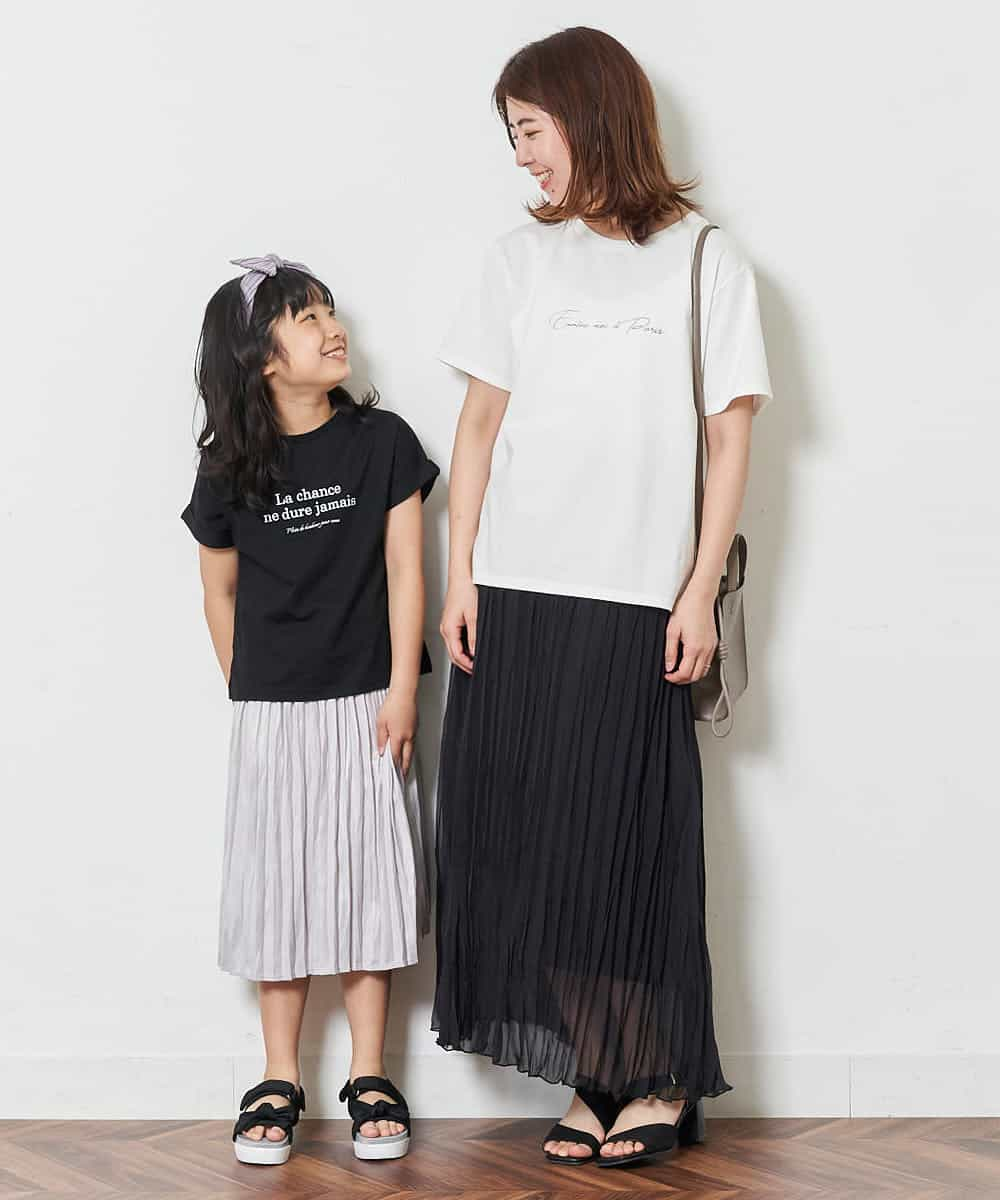 KJKFM40016 a.v.v KIDS(アー・ヴェ・ヴェ) [100-130]【接触冷感】ロゴカットソー[WEB限定サイズ] ブラック